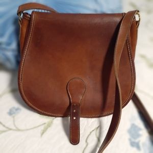 Vintage Coach Equestrian Messenger Saddle Bag Snap Flap Adjustable Strap